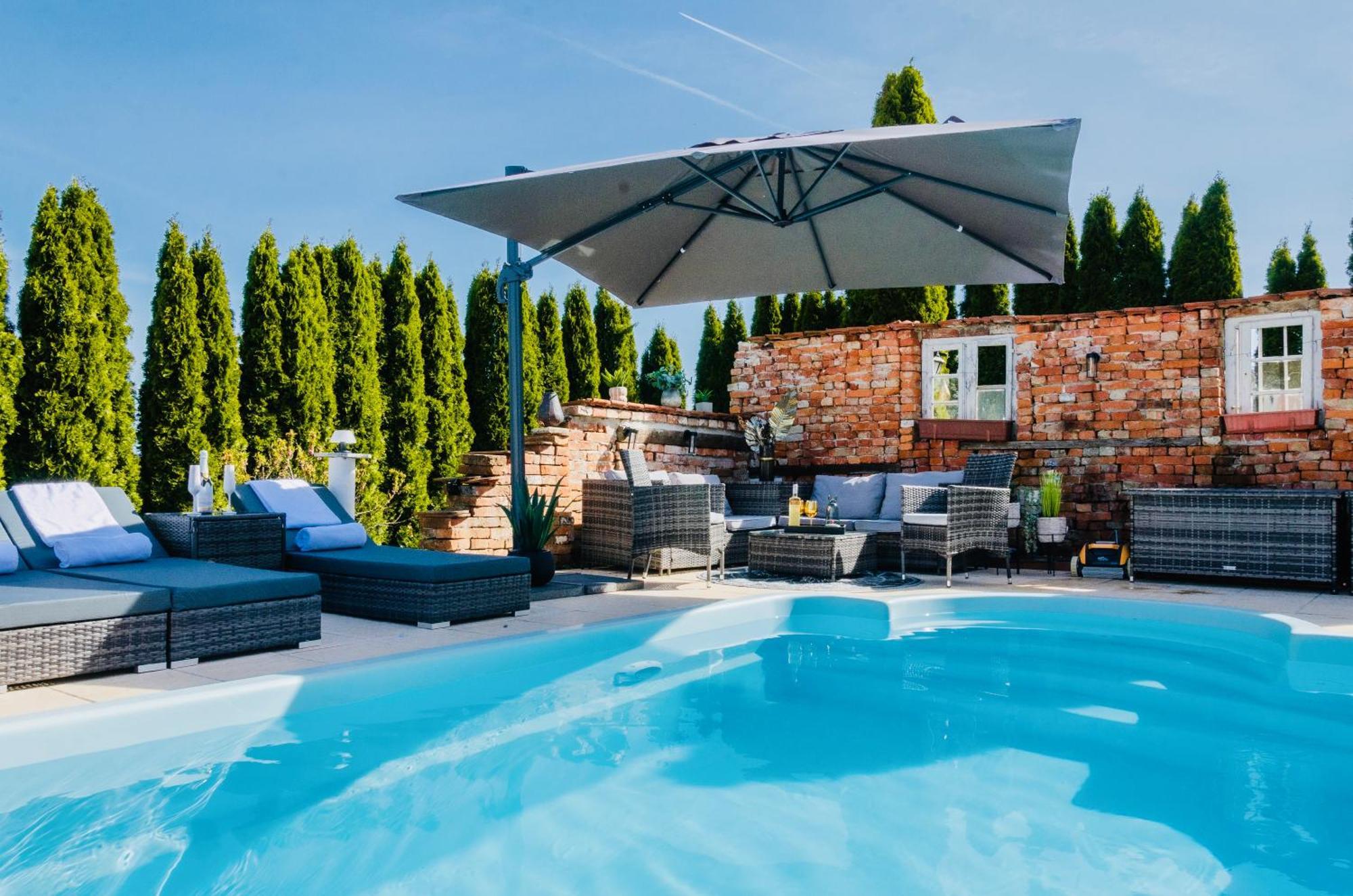 5 Sterne Centurion Ferienhaus Villa 2 Pools 86 Zoll Tv Aldersbach Kültér fotó